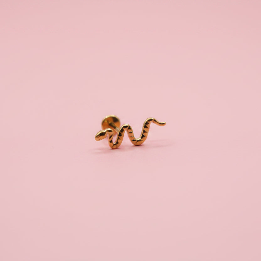 Piercing Serpiente Dorada PVD GOLD - Titanio