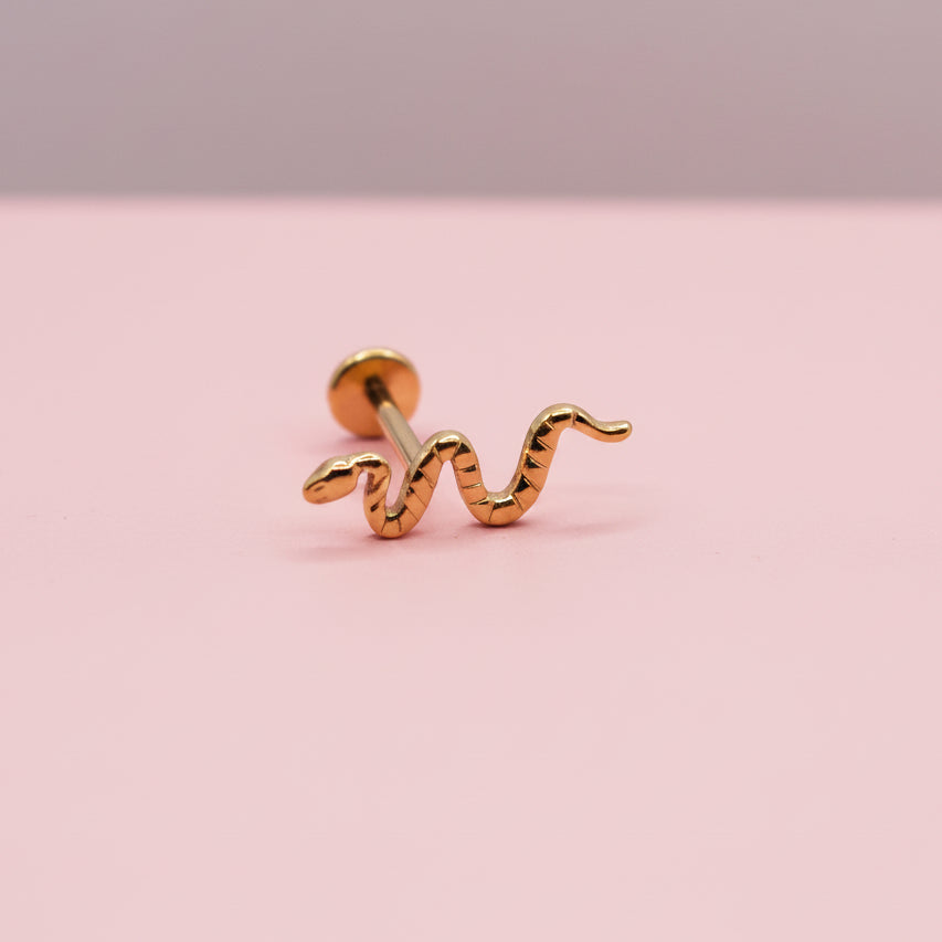 Piercing Serpiente Dorada PVD GOLD - Titanio