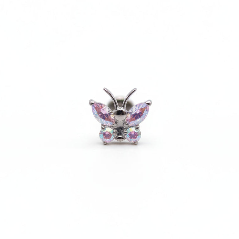 Piercing Mariposa Tornasol - Titanio (Labret)