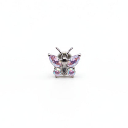 Piercing Mariposa Tornasol - Titanio (Labret)