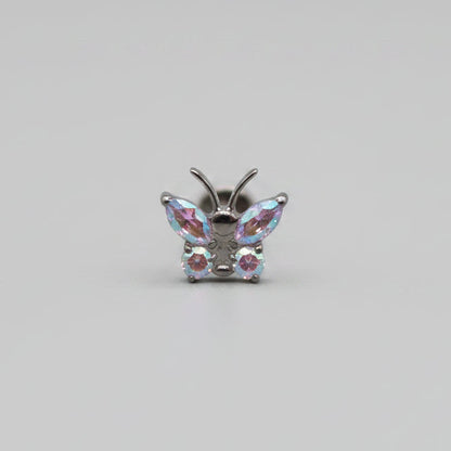 Piercing Mariposa Tornasol - Titanio (Labret)