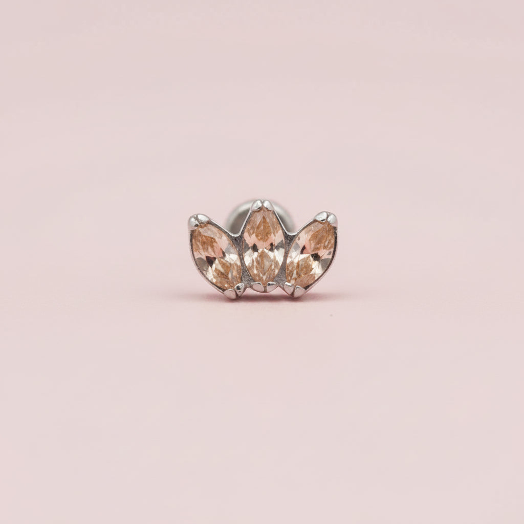 Piercing Marquise champagne - Titanio