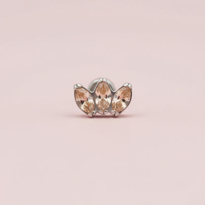 Piercing Marquise champagne - Titanio