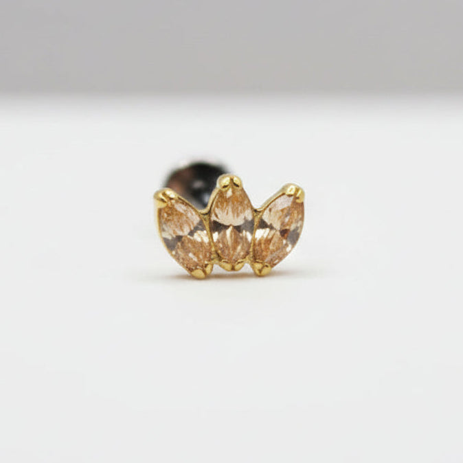 Piercing Marquise champagne - Titanio