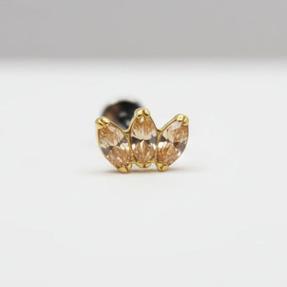 Piercing Marquise champagne - Titanio