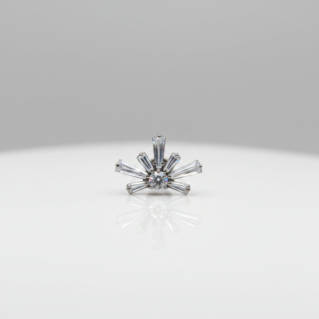 Piercing Rayos de cristal - Titanio