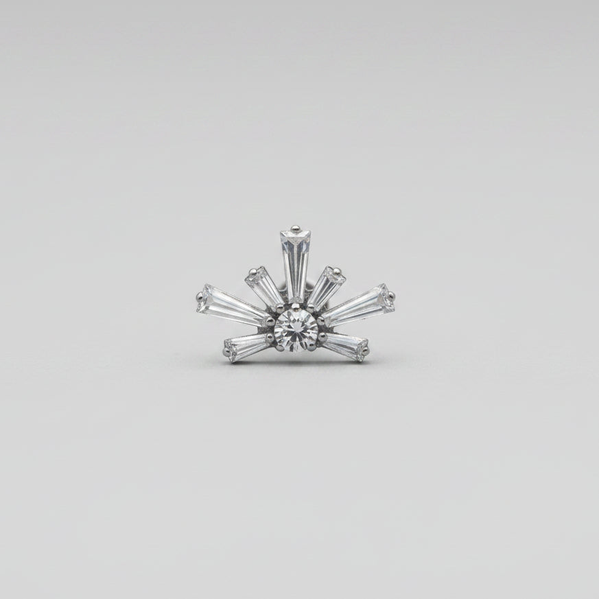 Piercing Rayos de cristal - Titanio