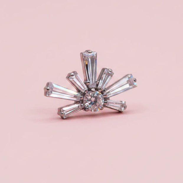 Piercing Rayos de cristal - Titanio