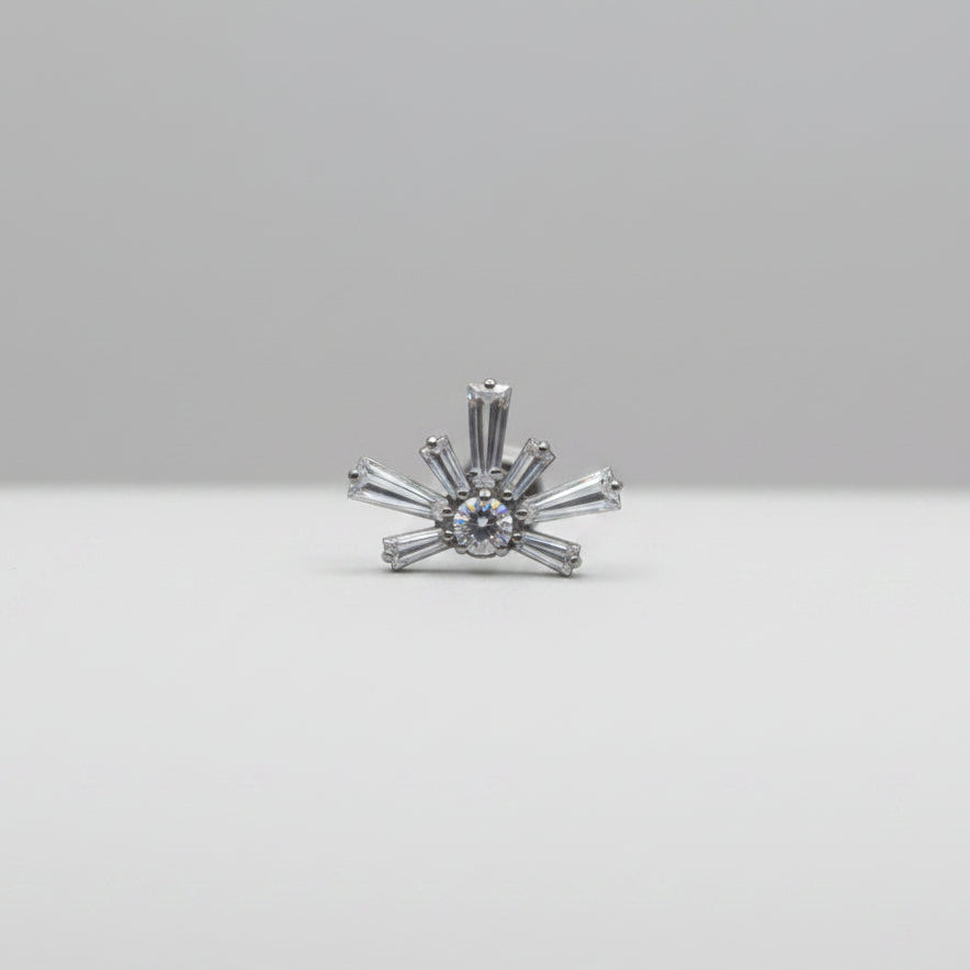 Piercing Rayos de cristal - Titanio