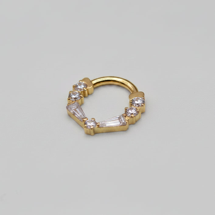 Piercing Aro Princesa de Cristales - Titanio