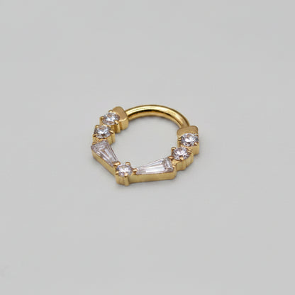 Piercing Aro Princesa de Cristales - Titanio