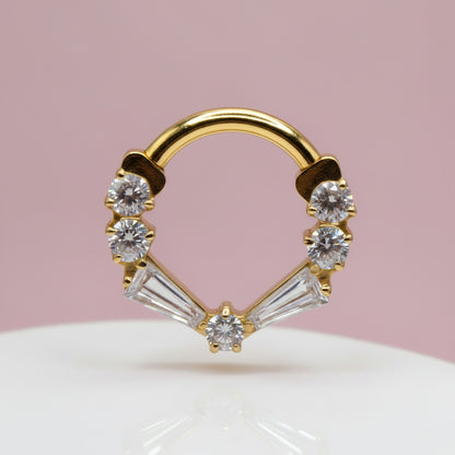 Piercing Aro Princesa de Cristales - Titanio