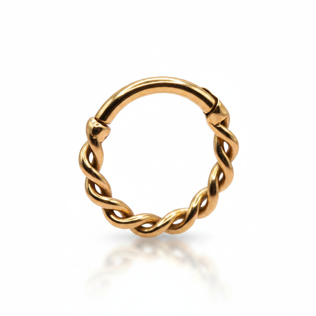 Piercing Aro Trenzado PVD GOLD - Titanio
