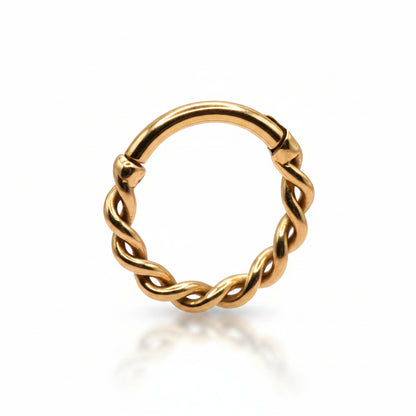 Piercing Aro Trenzado PVD GOLD - Titanio