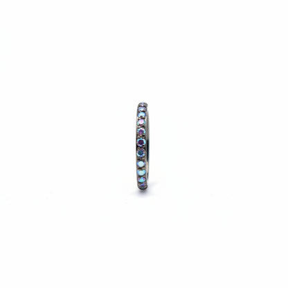 Piercing Aro zirconias tornasol - Titanio