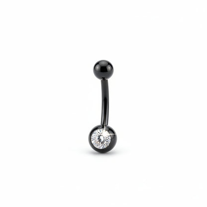 Piercing de ombligo recubrimieto PVD NEGRO - Titanio