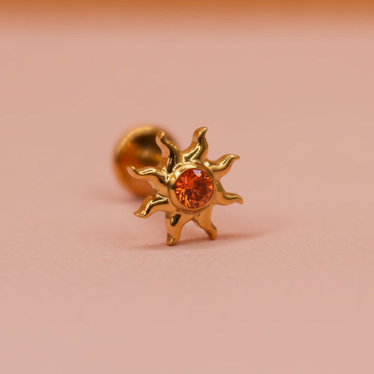 Piercing  Sol Rapunzel Dorado PVD Gold - Titanio (Labret)