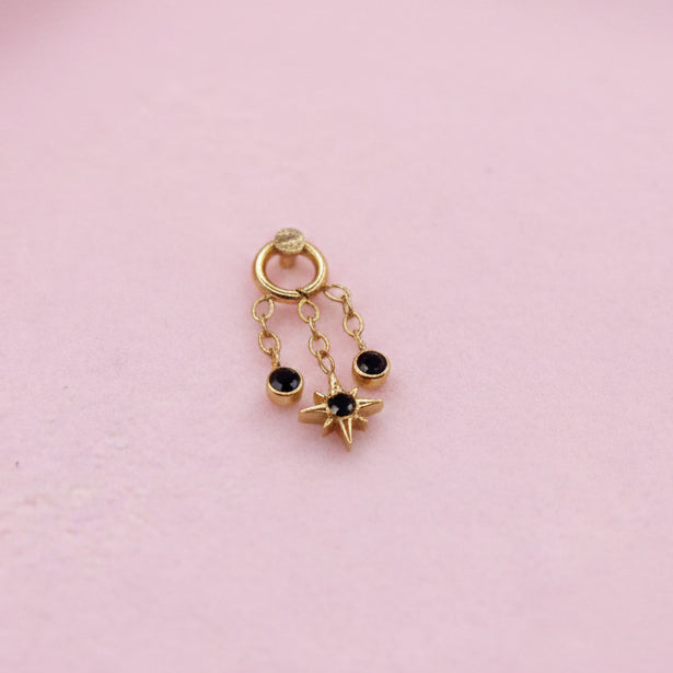 Charm triple destello negro - Titanio