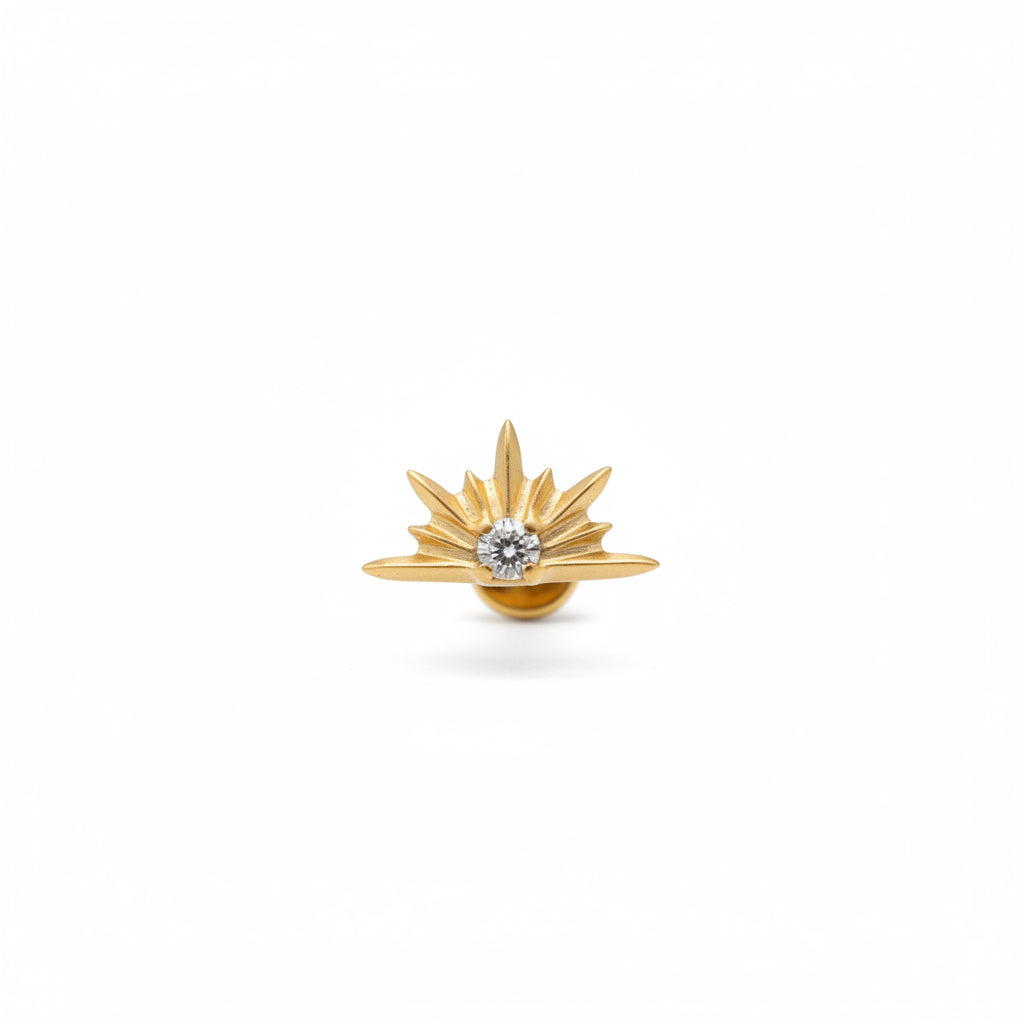 Piercing Amanecer - Titanio (Recubrimiento PVD Gold)