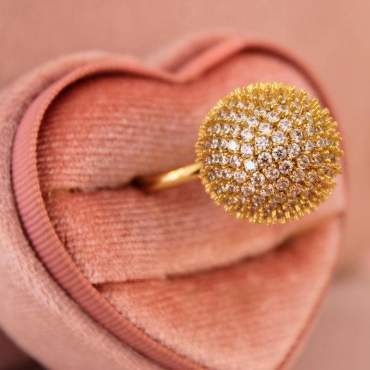 Anillo cactus - Oro laminado 14k
