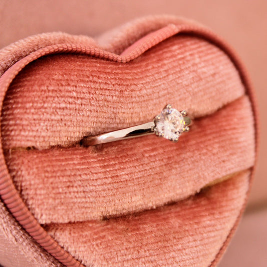 Anillo Solitario - Plata esterlina .925