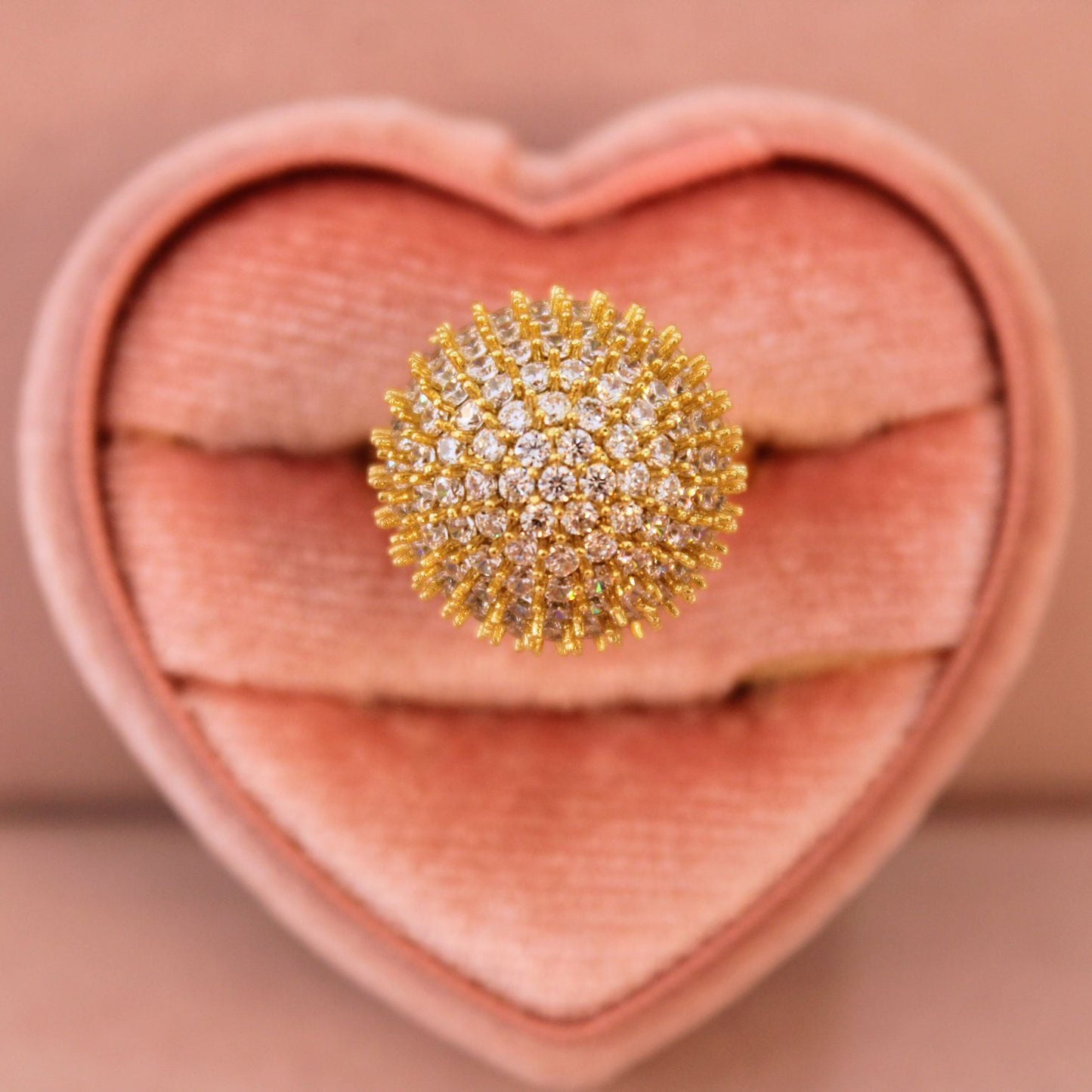 Anillo cactus - Oro laminado 14k