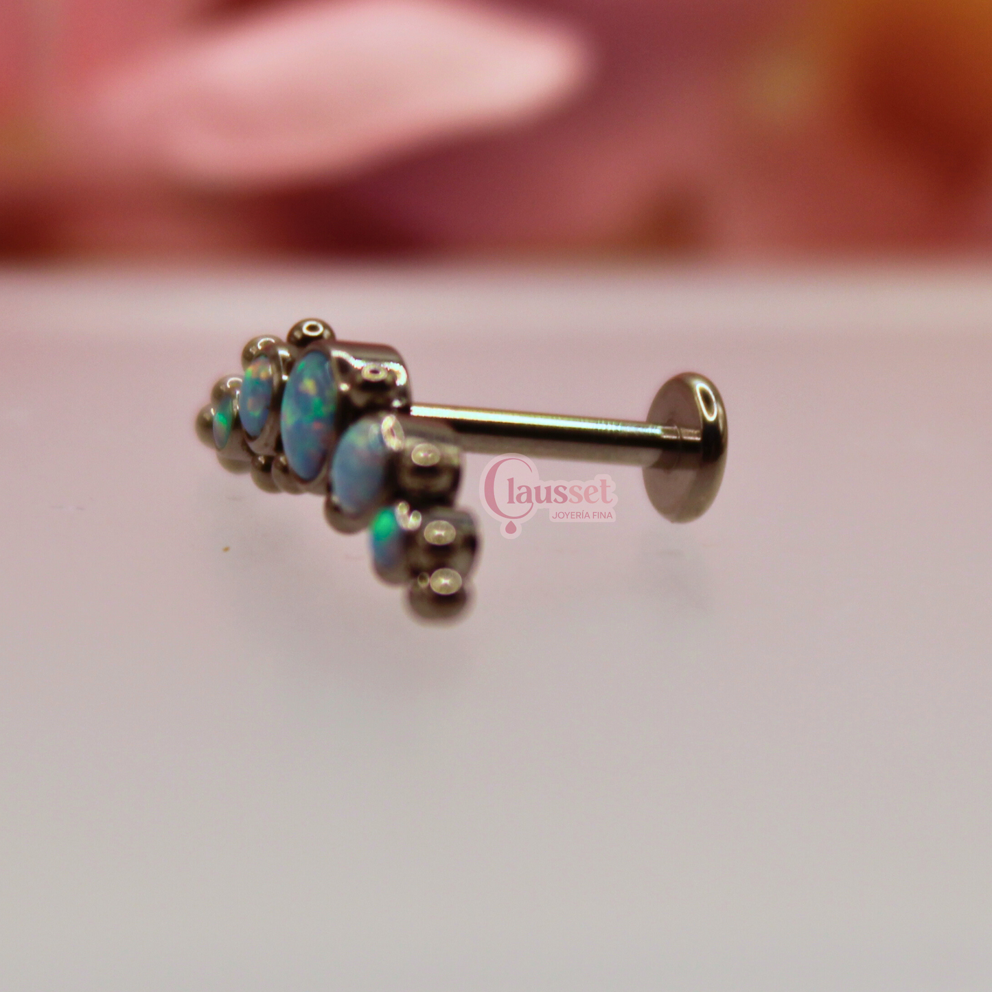 Labret 5 pastillas y 14 microesferas Opalo tornasol