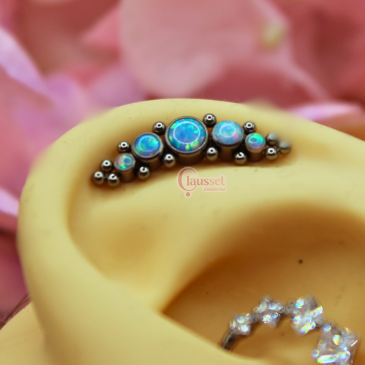 Labret 5 pastillas y 14 microesferas Opalo tornasol