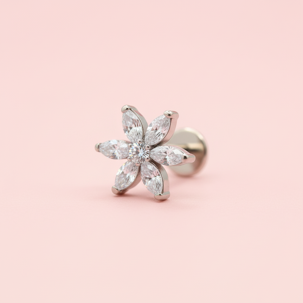 Piercing  Margarita Blanca - Titanio GI (Labret)