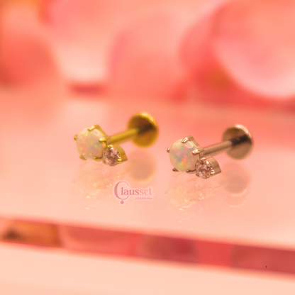 Labret opalo de nieve - Titanio