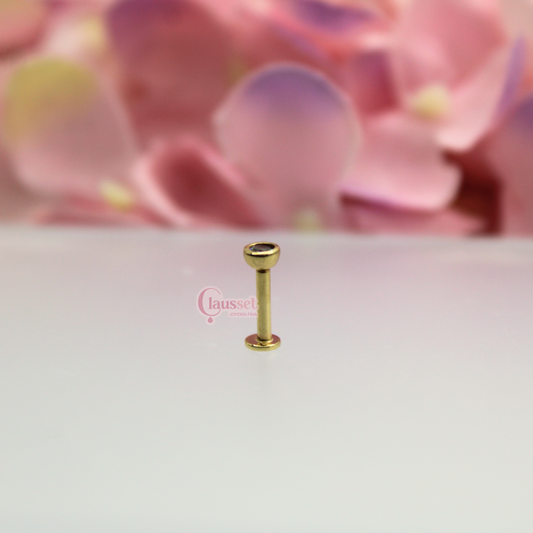 Labret biscelado- Oro solido 14k