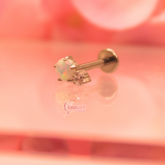 Labret opalo de nieve - Titanio