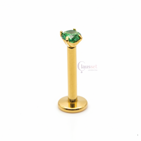 Piercing zirconia mini verde - Titanio