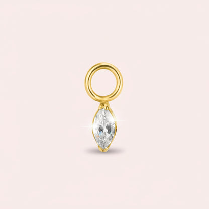 Charm rombi dorado- Titanio