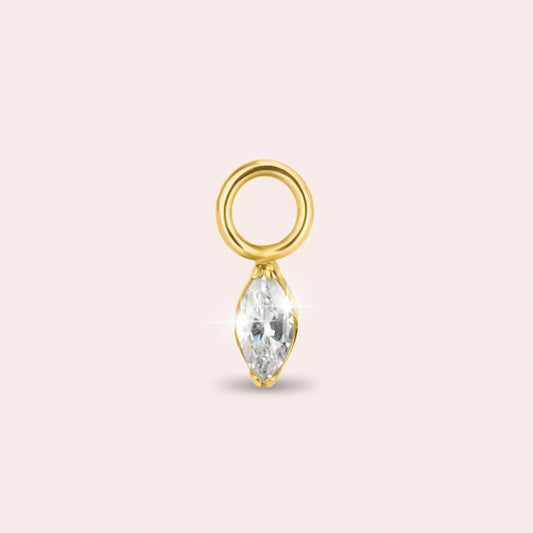 Charm rombi dorado- Titanio