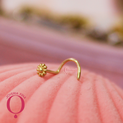 Piercing nostril "Girasol" ORO 14k