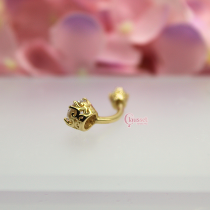 Piercing Ombligo Oro Solido 14k