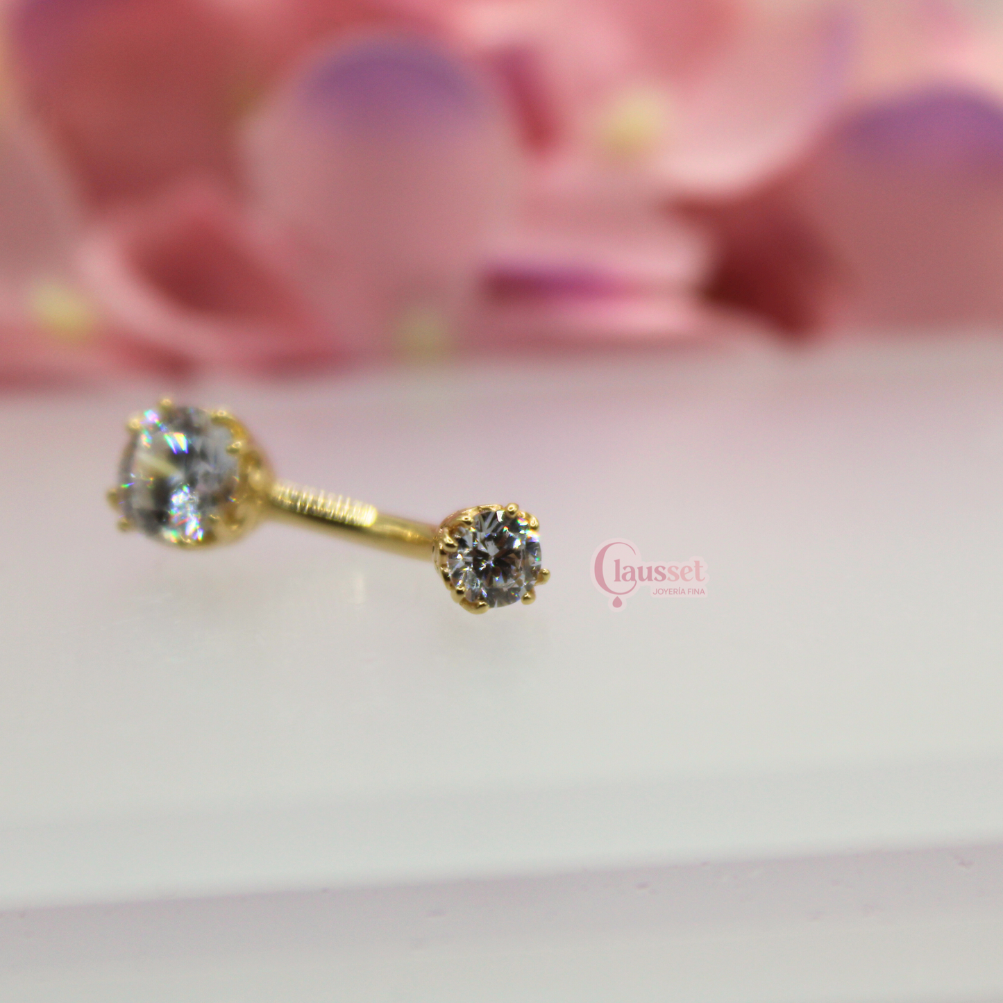 Piercing Ombligo Oro Solido 14k