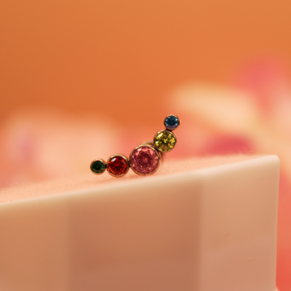 Labret 5 pastillas Arcoiris - Titanio