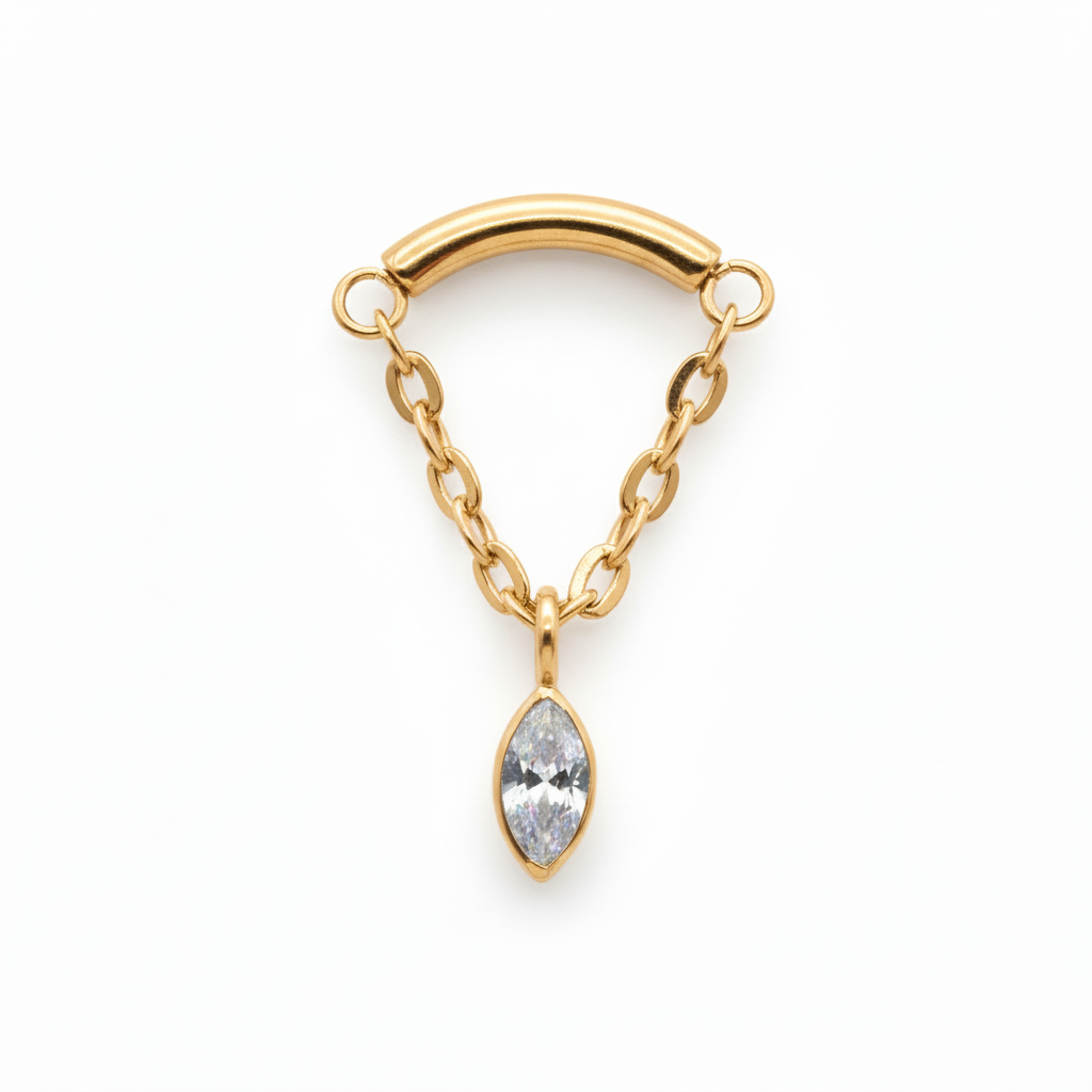 Piercing helix  con colgante- Titanio (Labret)