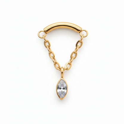 Piercing helix  con colgante- Titanio (Labret)