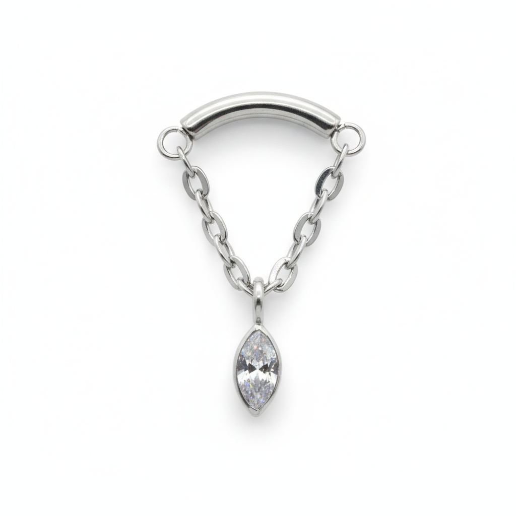 Piercing helix  con colgante- Titanio (Labret)