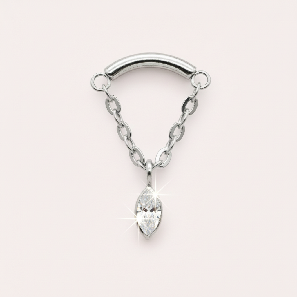 Piercing helix  con colgante- Titanio (Labret)