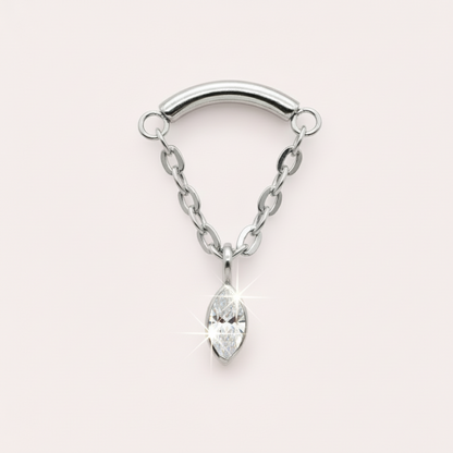 Piercing helix  con colgante- Titanio (Labret)