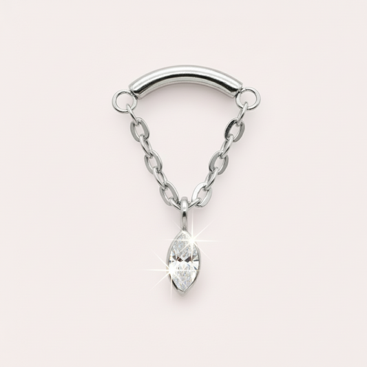 Piercing helix  con colgante- Titanio (Labret)