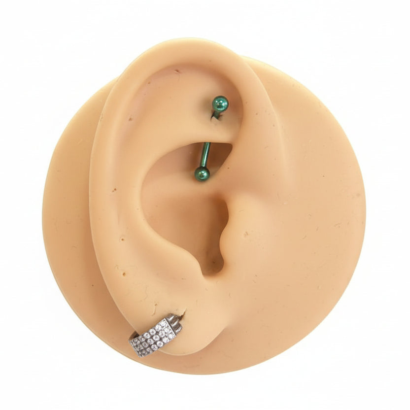 Piercing Banana Verde - Titanio