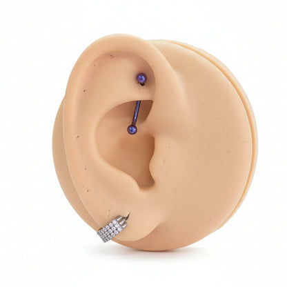 Piercing Banana Azul - Titanio