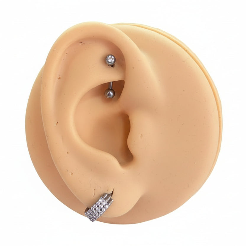 Piercing Banana básico azul hielo - Titanio