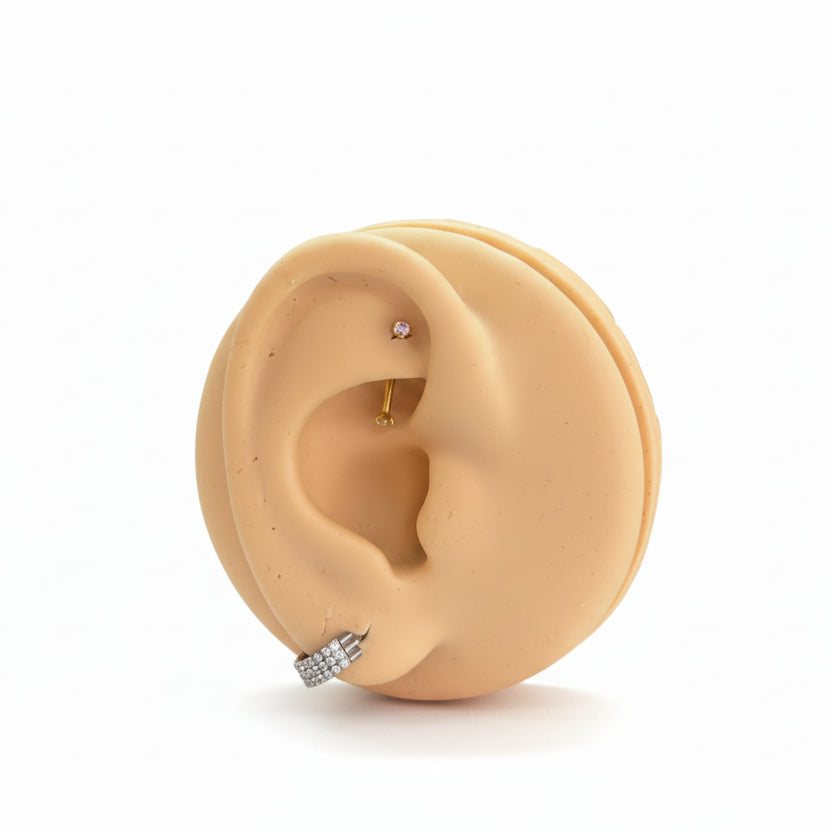 Piercing Banana zirconia mini - Titanio
