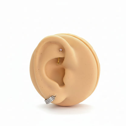 Piercing Banana zirconia mini - Titanio